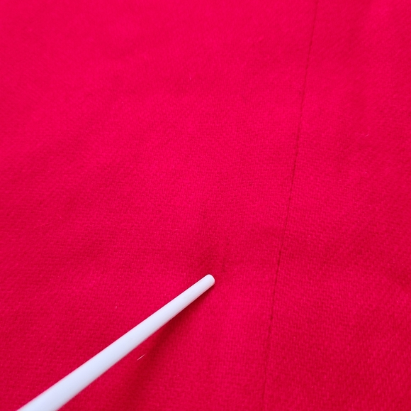 VTG White Stag 100% Wool Blazer Jacket Red Long Career Shoulder Pads Sz 18W - Picture 12 of 13